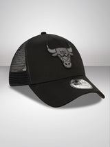 Chicago Bulls Tonal Black A-Frame Trucker Cap