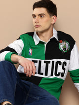 Boston Celtics Embroidered Oversized Polo Full Sleeve
