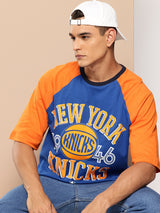 New York Knicks Contrast Colour Oversized T-Shirt