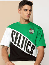 Boston Celtics Cut and Sew Oversized T-Shirt