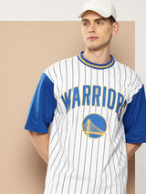 Golden State Warriors Striped Oversized T-Shirt