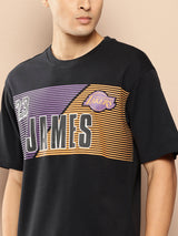 Lebron James Oversized Printed Black T-Shirt