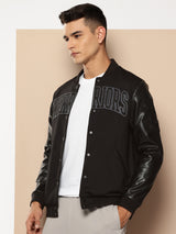 Golden State Warriors Black Varsity Jacket