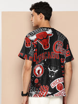 Chicago Bulls: Oversized Mesh AOP T Shirt