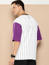 Los Angeles Lakers Striped Oversized T-Shirt