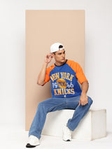 New York Knicks Contrast Colour Oversized T-Shirt