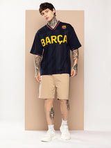 FC Barcelona Vintage Football Oversized T-Shirt