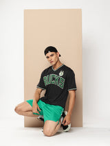 Milwaukee Bucks V-Neck Oversized T-Shirt