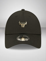 Chicago Bulls Pin Logo Black 9FORTY Adjustable Cap
