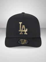 LA Dodgers Foil Pack Black A-Frame Trucker Cap