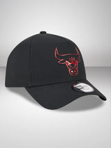 Chicago Bulls Foil Pack Black A-Frame Trucker Cap