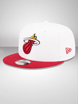 Miami Heat White Crown Team White 9FIFTY Snapback Cap