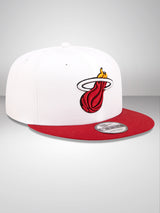 Miami Heat White Crown Team White 9FIFTY Snapback Cap