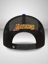 LA Lakers Team Color Block White A-Frame Trucker Cap