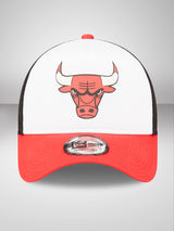 Chicago Bulls Team Color Block White A-Frame Trucker Cap