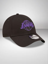 LA Lakers Neon Outline Black 9FORTY Adjustable Cap