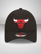 Chicago Bulls Home Field Black 9FORTY A-Frame Trucker Cap