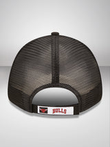 Chicago Bulls Home Field Black 9FORTY A-Frame Trucker Cap