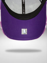 LA Lakers Cloud All Over Print Purple A-Frame Trucker Cap