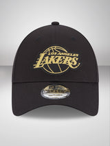 LA Lakers Metallic Badge Black 9FORTY Adjustable Cap
