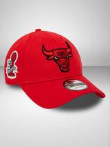 Chicago Bulls NBA Side Patch Red 9FORTY Adjustable Cap