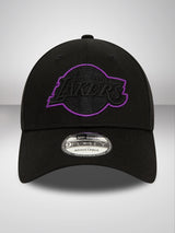 LA Lakers Metallic Outline Black 9FORTY Adjustable Cap