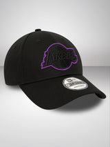 LA Lakers Metallic Outline Black 9FORTY Adjustable Cap