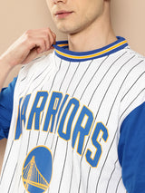 Golden State Warriors Striped Oversized T-Shirt