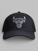 Chicago Bulls Monochrome Black Trucker Cap