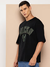 Milwaukee Bucks Midnight Black Oversized T-Shirt