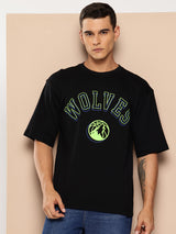 Minnesota Timberwolves Midnight Black Oversized T-Shirt