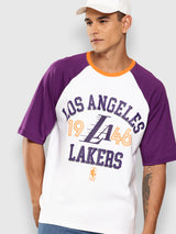 Los Angeles Lakers Contrast Colour Oversized T-Shirt