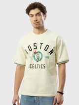Boston Celtics Off-White Oversized T-Shirt