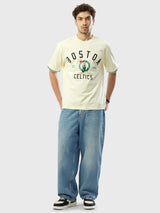 Boston Celtics Off-White Oversized T-Shirt