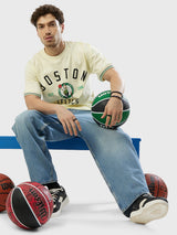 Boston Celtics Off-White Oversized T-Shirt