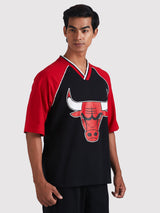 Chicago Bulls Contrast Colour Oversized T-Shirt