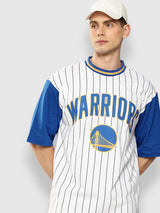 Golden State Warriors Striped Oversized T-Shirt