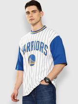 Golden State Warriors Striped Oversized T-Shirt