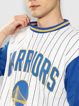 Golden State Warriors Striped Oversized T-Shirt