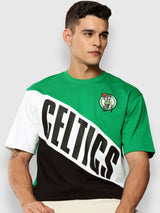 Boston Celtics Cut and Sew Oversized T-Shirt