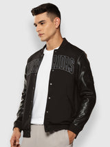 Golden State Warriors Black Varsity Jacket