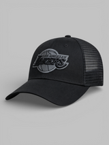 Los Angeles Lakers Monochrome Black Trucker Cap