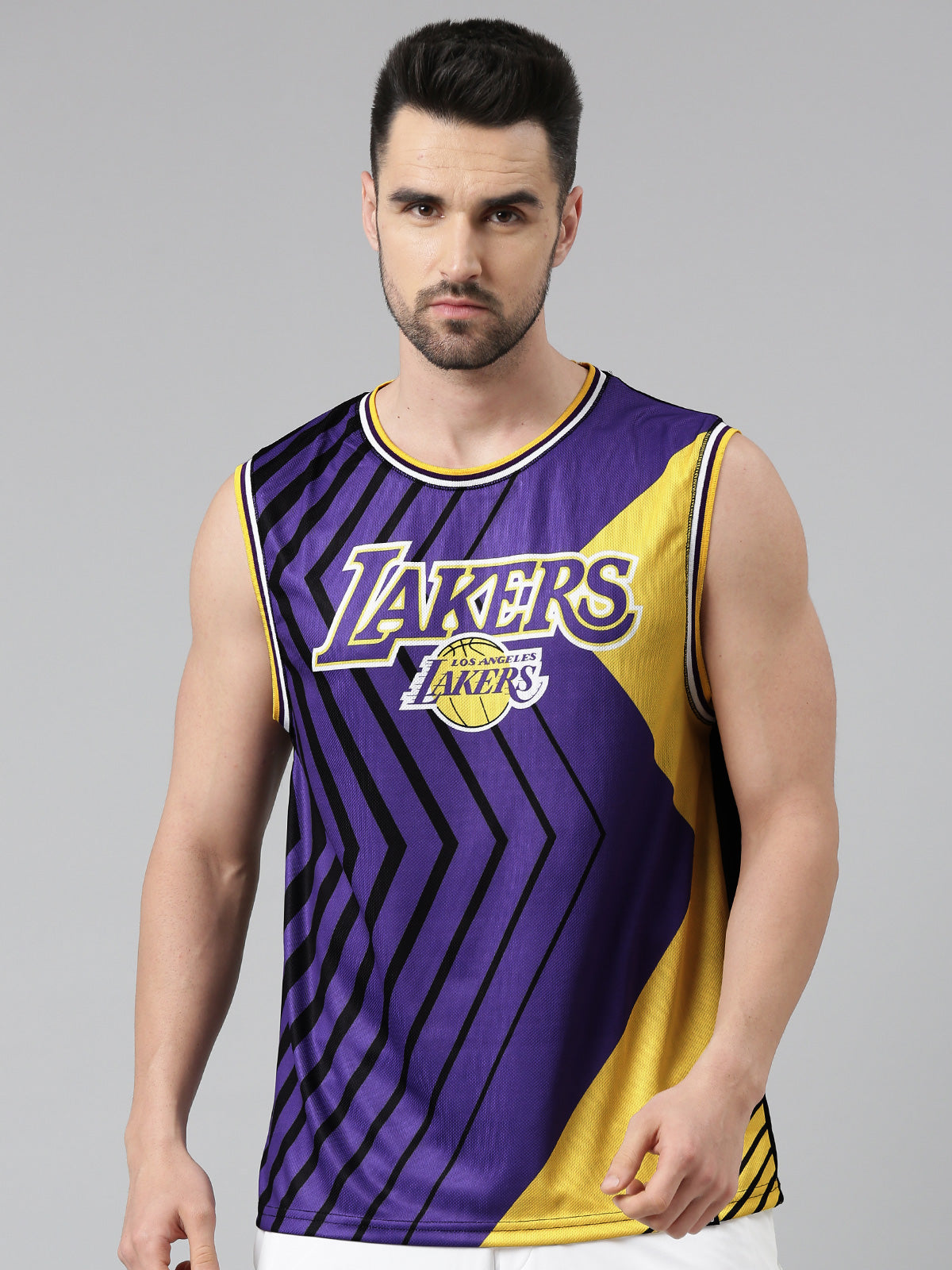 Nba Los Angeles Lakers L.A. Lakers Team Jersey purple white yellow size XL