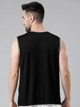 Brooklyn Nets: Oversized Logo Sleeveless Jersey - Black