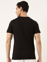 FC Barcelona: Gold Foil Printed T-Shirt - Black