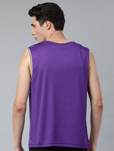 Los Angeles Lakers: Oversized Logo Sleeveless Jersey - Purple