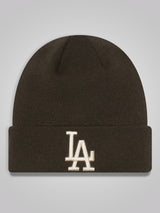 LA Dodgers League Essential Brown Beanie Hat