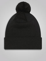 New York Yankees Infill Black Bobble Beanie Hat