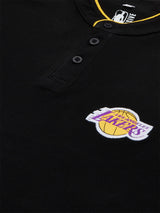 Los Angeles Lakers: Classic Henley- Black