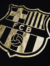 FC Barcelona: Gold Foil Printed T-Shirt - Black